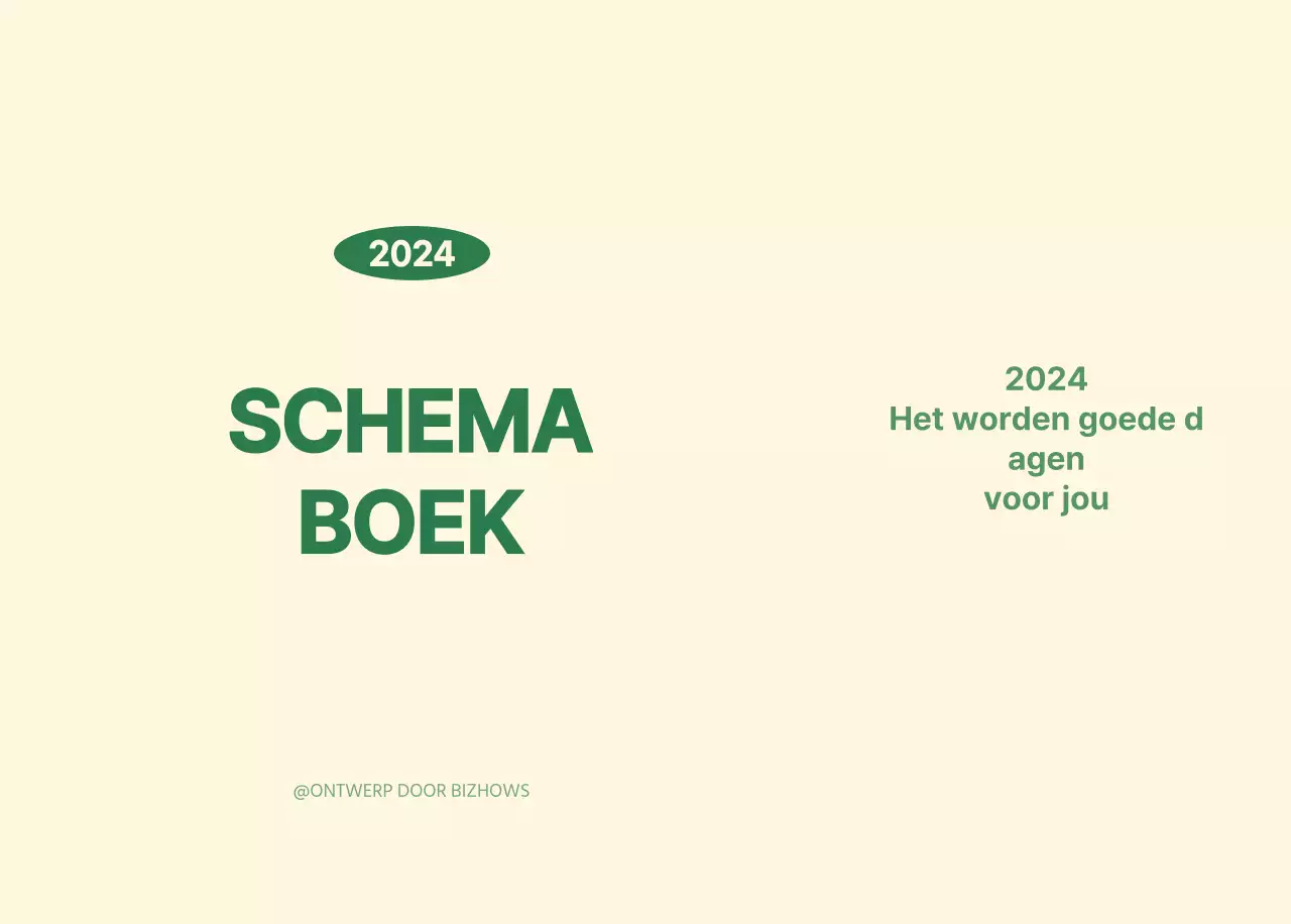 SAT D-day notitieblok concept muurkalender in groen en lichtgeel