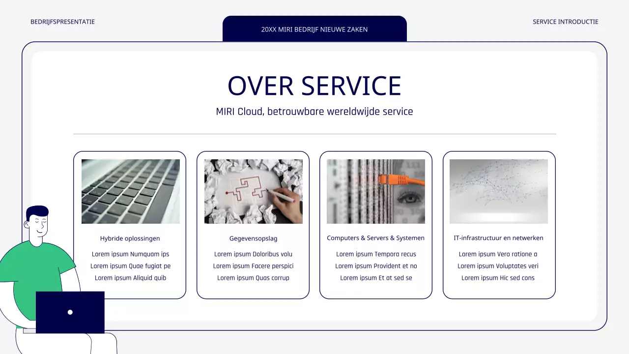 Een eenvoudig groen en grijs nieuw servicepunt