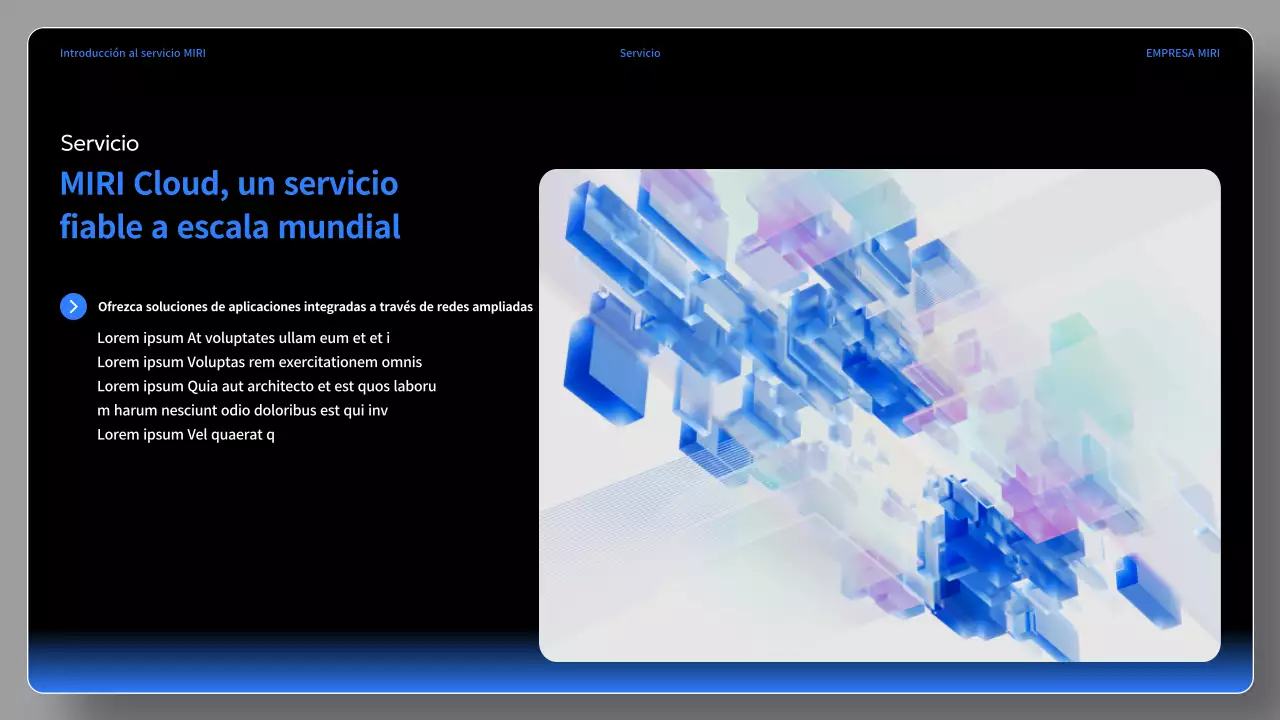 Un sencillo informe de servicio en negro y azul