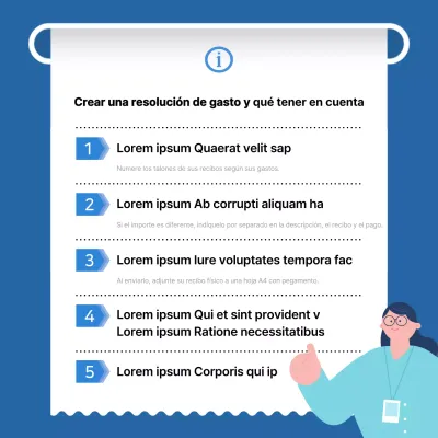 Anuncio de AR sobre el gasto en recibos modernos en azul