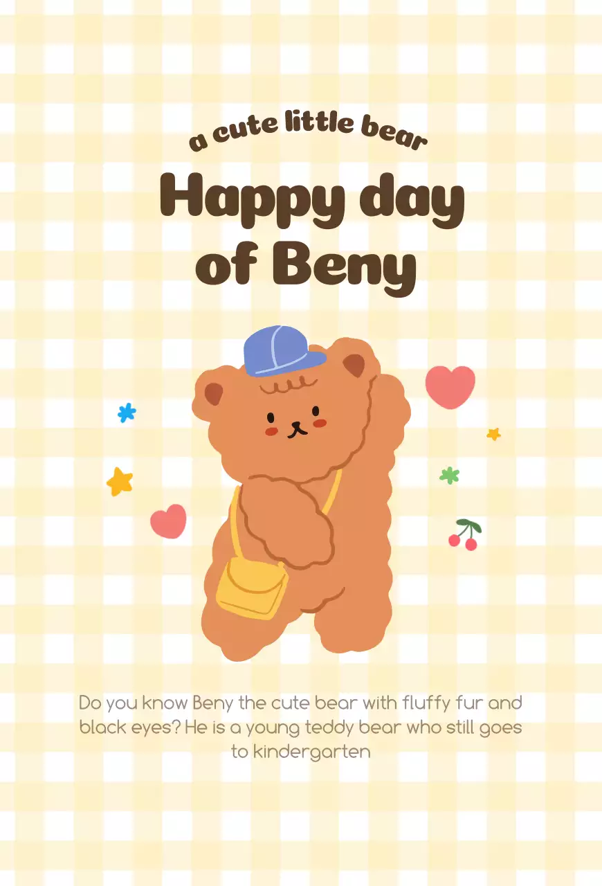 Artigos com ilustrações de ursinhos de peluche