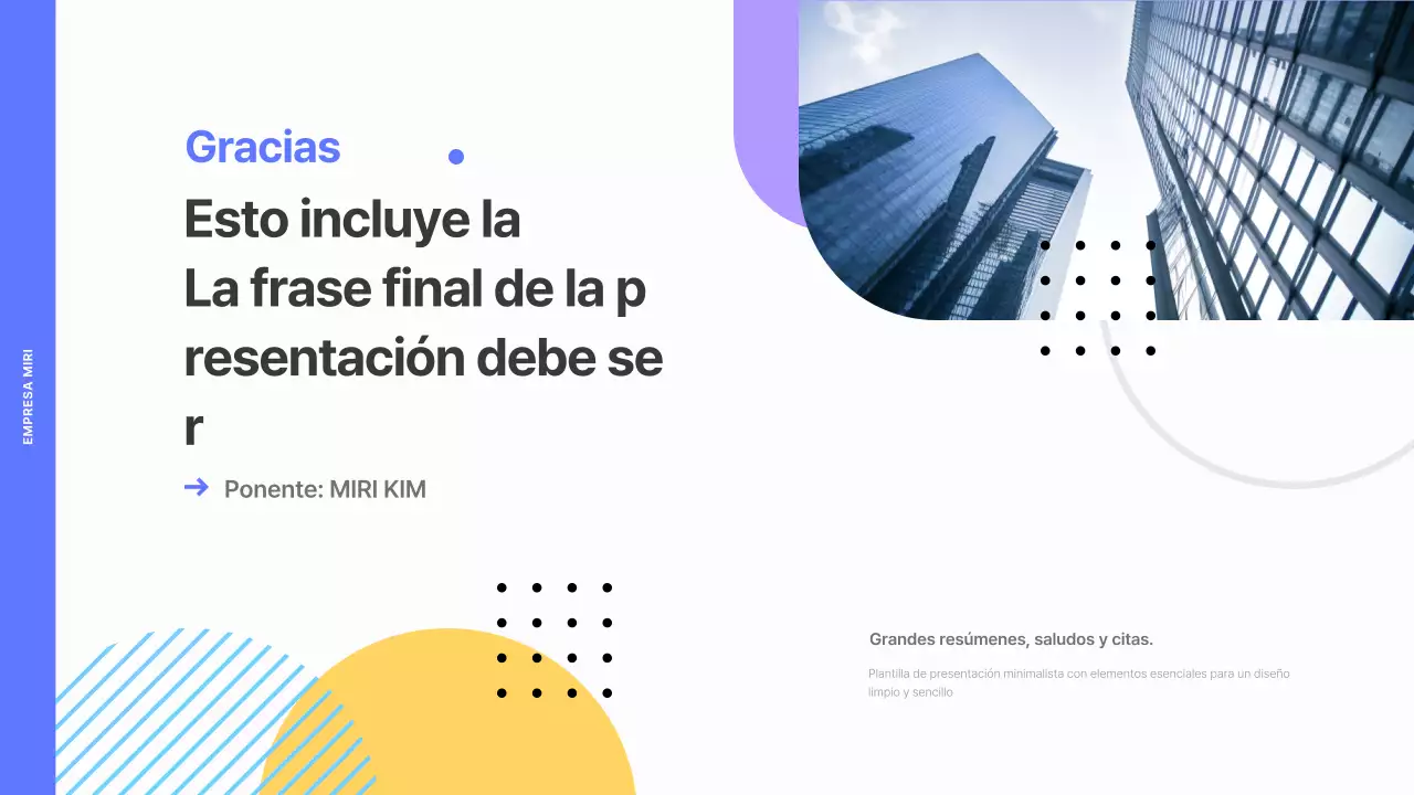 Informe empresarial geométrico en azul y amarillo