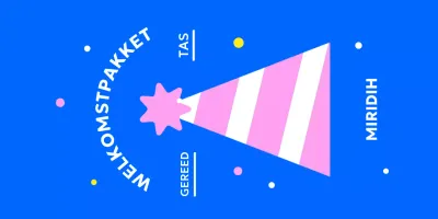 Rond stickerontwerp met een schattige hoge hoed