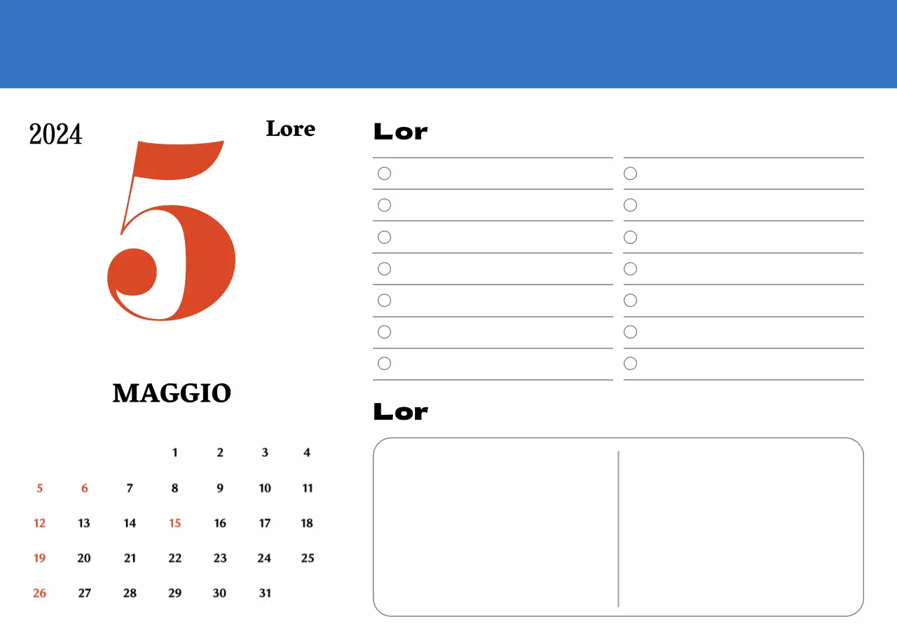 Sottobicchieri retrò rossi e blu calendario della memoria