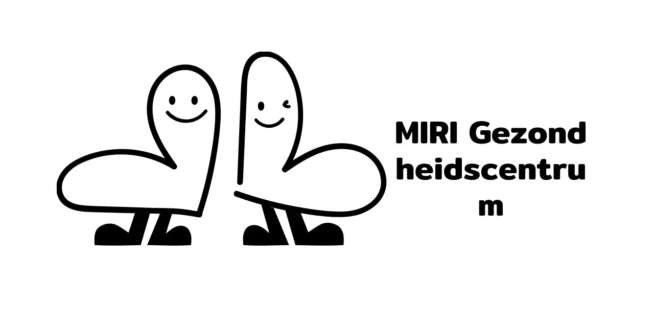 Een schattig gezondheidscentrum met een hartkarakter