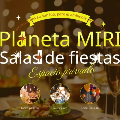 Promueva una sala de fiestas a la moda en amarillos y marrones