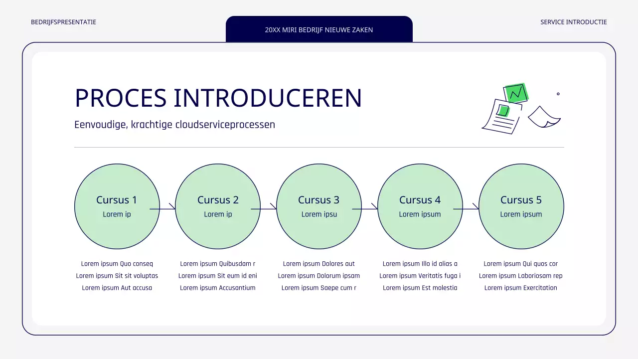 Een eenvoudig groen en grijs nieuw servicepunt