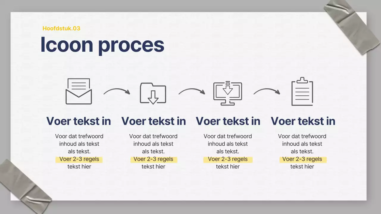 Een grijze en marineblauwe zakelijke organisatiepresentatie