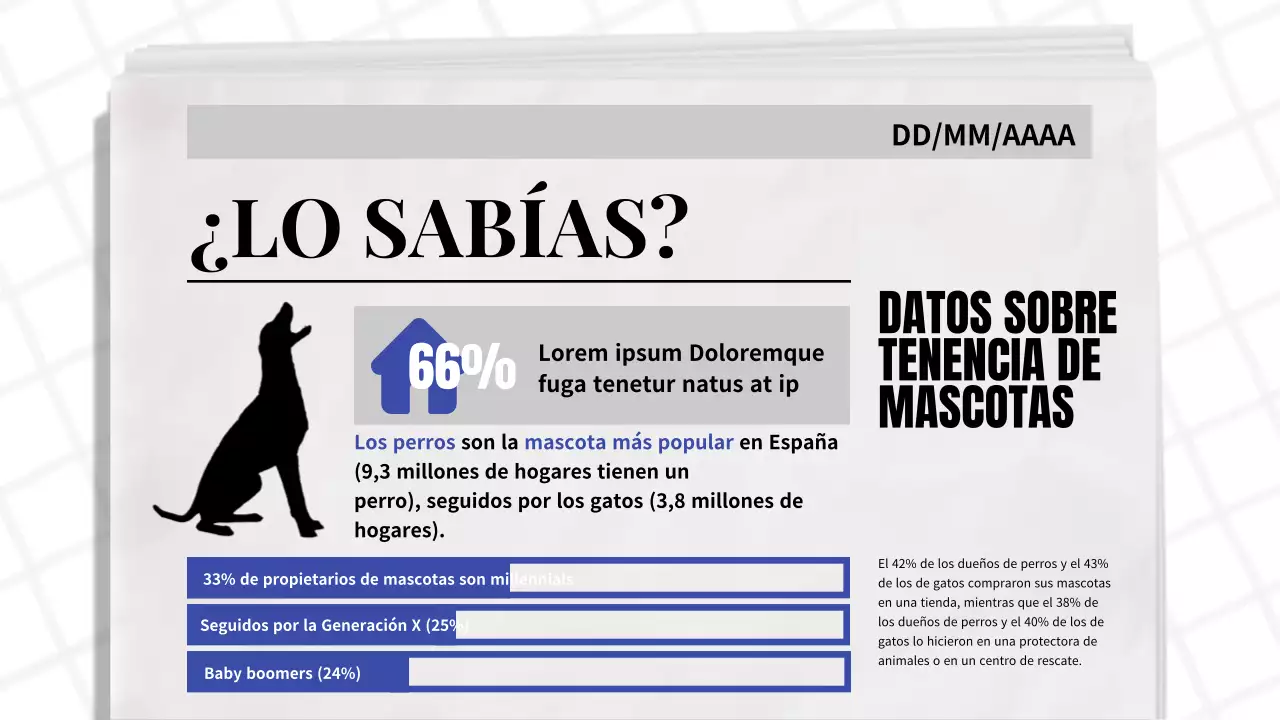 Tema de periódico clásico azul y negro Informe de empresa