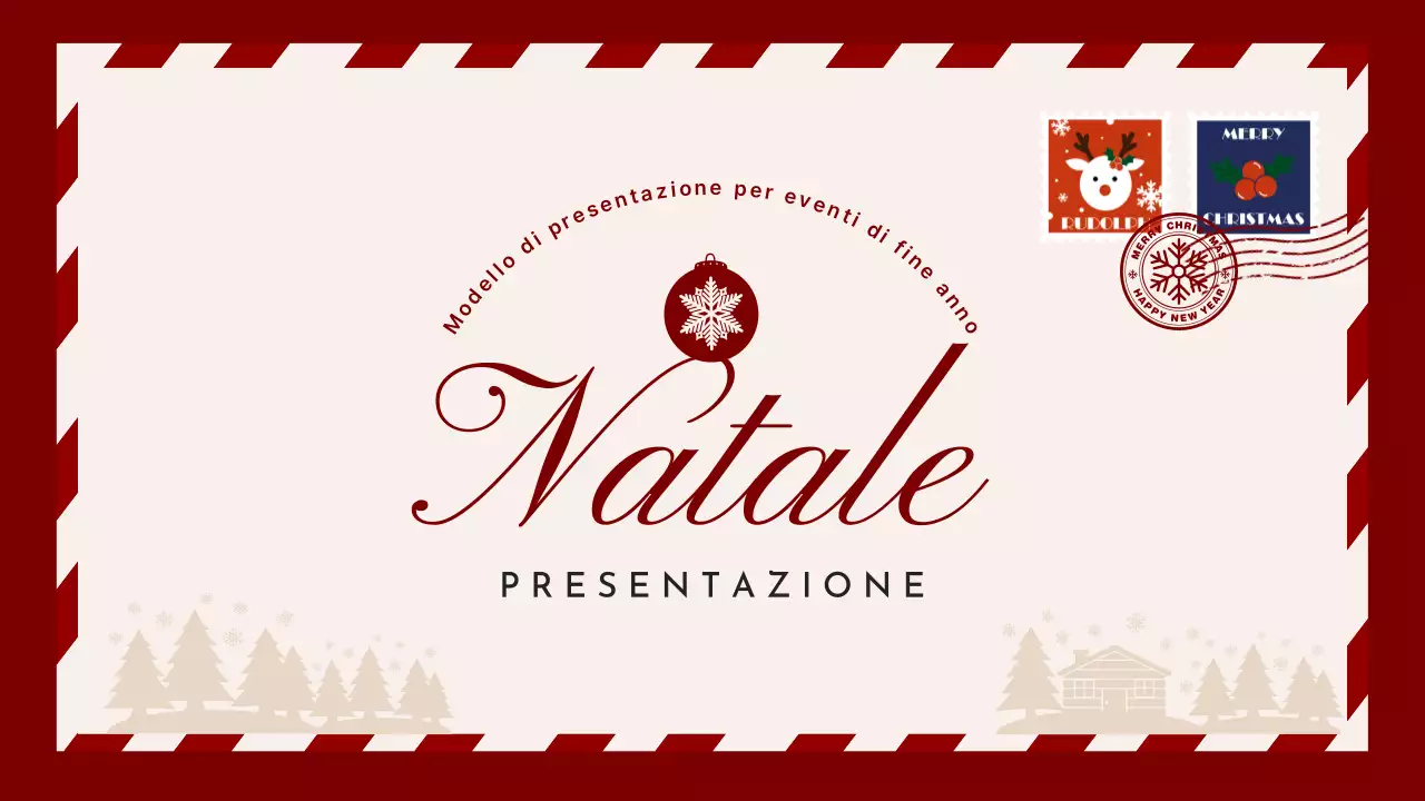 Un accogliente organizzatore di eventi natalizi in rosso e beige