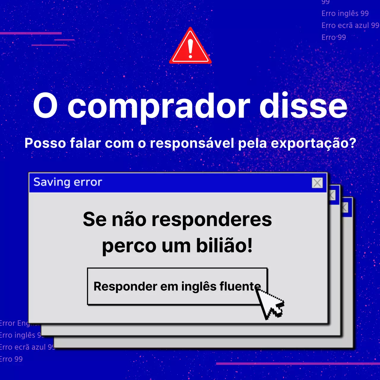 Promova a sua escola de línguas com um fundo azul-marinho moderno