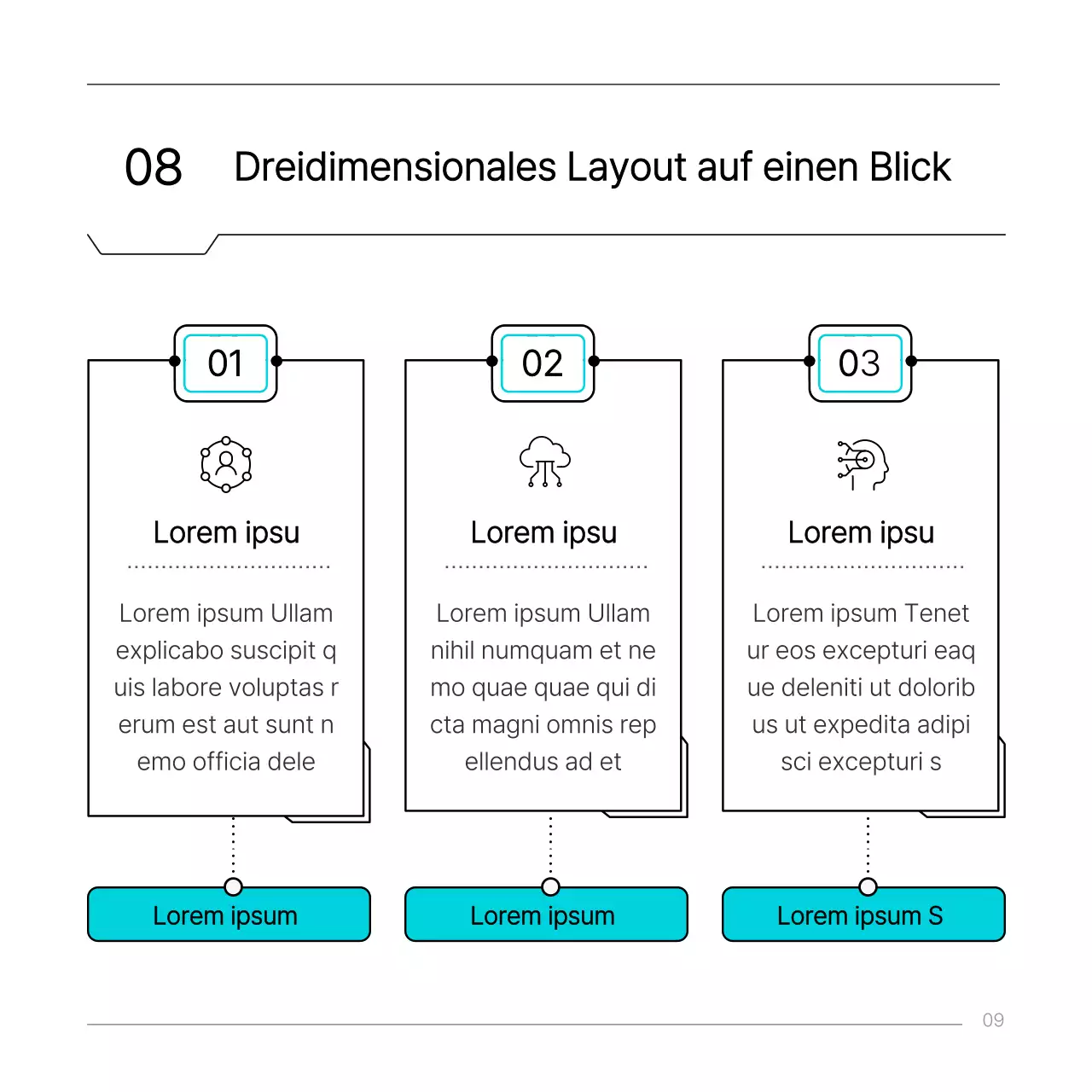 Hellblaues einfaches technisches Schaltungskonzept Bericht