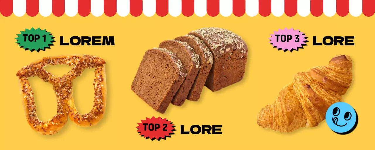 Promocione su concepto de panadería amarilla