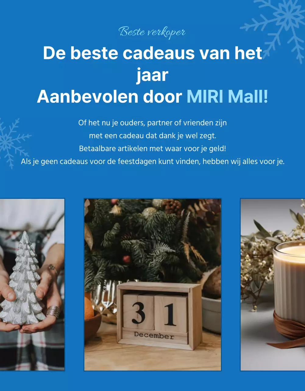 Promoot moderne winterkleding in blauw en lichtblauw