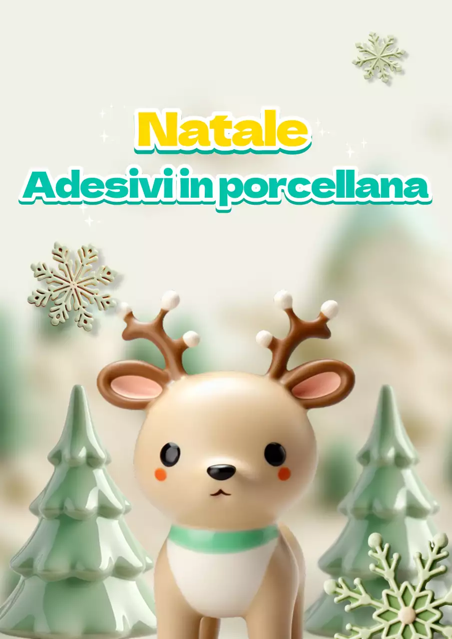 Adesivi natalizi in porcellana