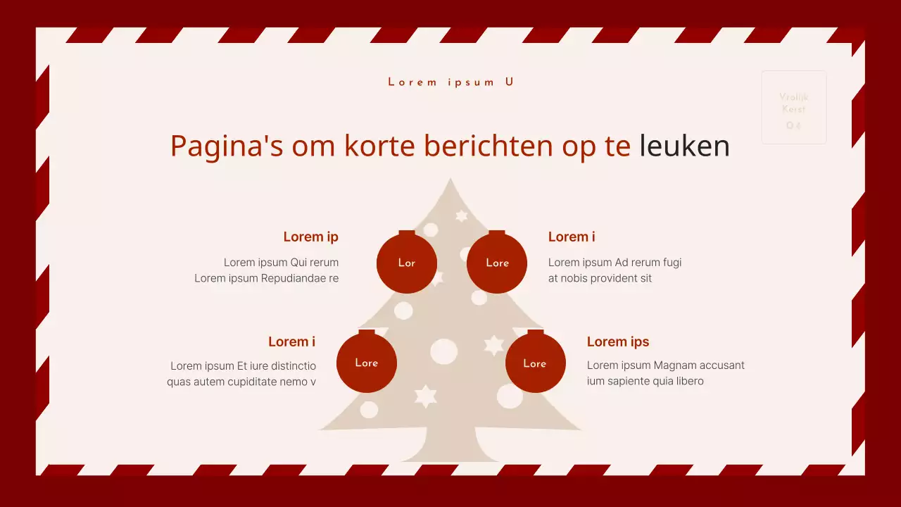 Een gezellige kerst evenementenplanner in rood en beige
