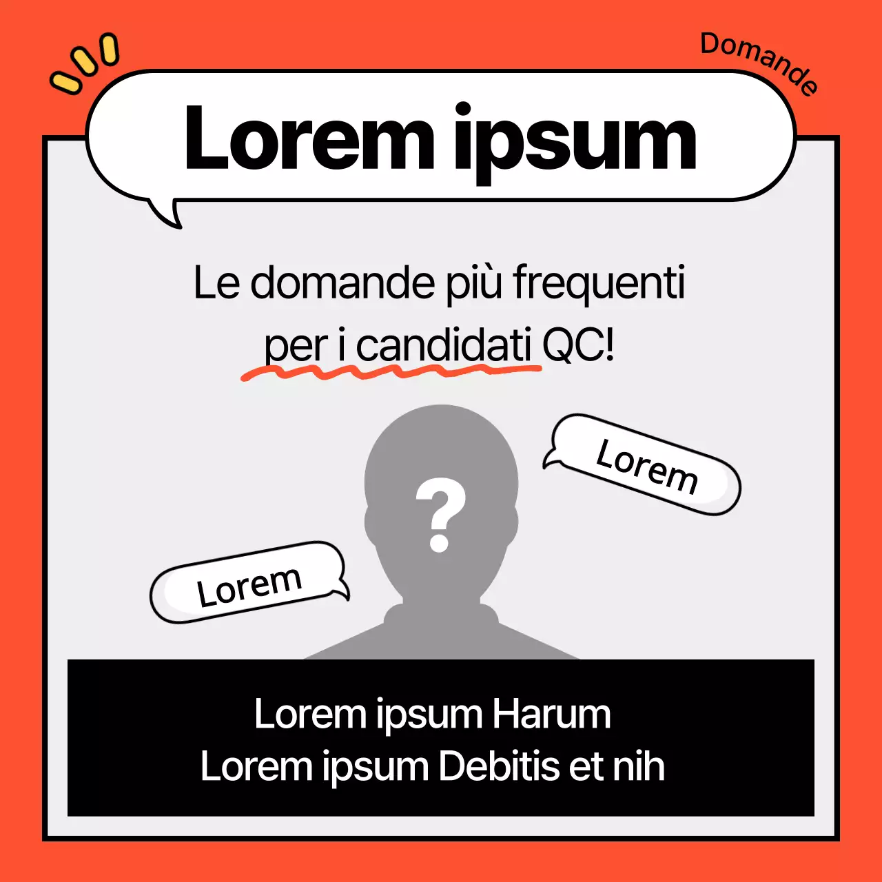 Promuovete le offerte di lavoro con semplici bolle arancioni.