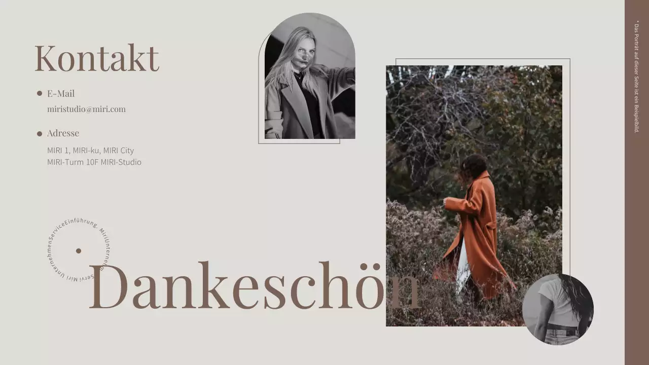 Moderner Prospekt für Unternehmensdienstleistungen in Beige und Braun