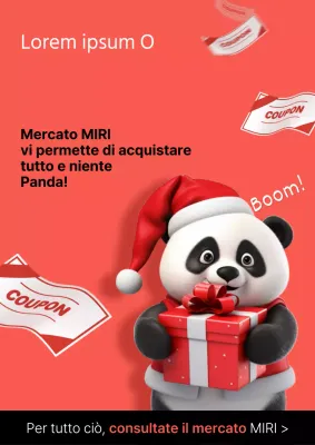 Promuovere un centro commerciale minimalista rosso e bianco