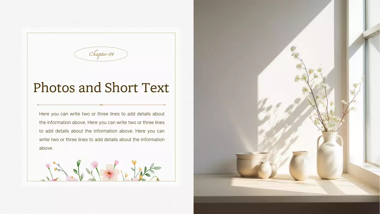 White Elegant Flowers Presentation