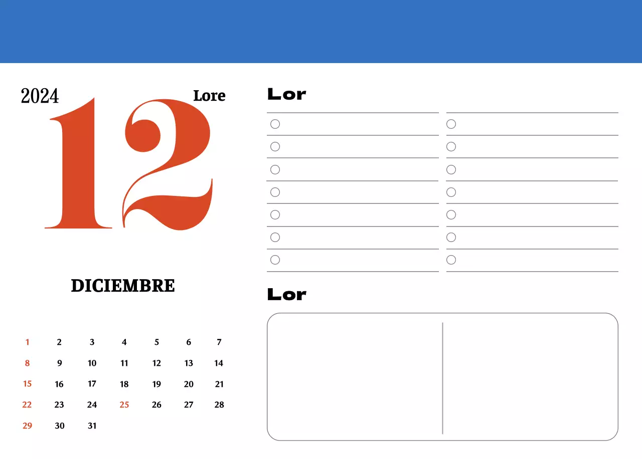 Posavasos retro rojo y azul calendario de recuerdos