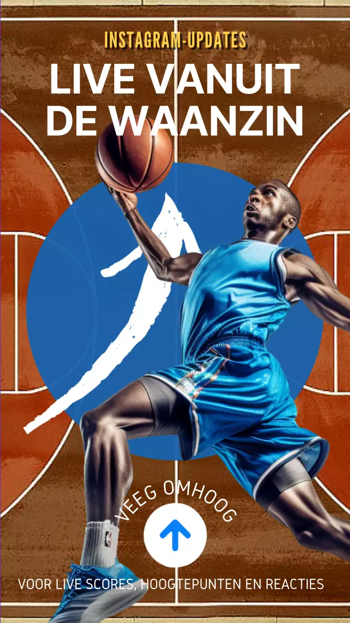 Blauw en bruin Trendy March Madness Publiciteit