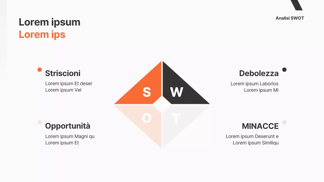 Una semplice proposta commerciale in arancione e in bianco e nero