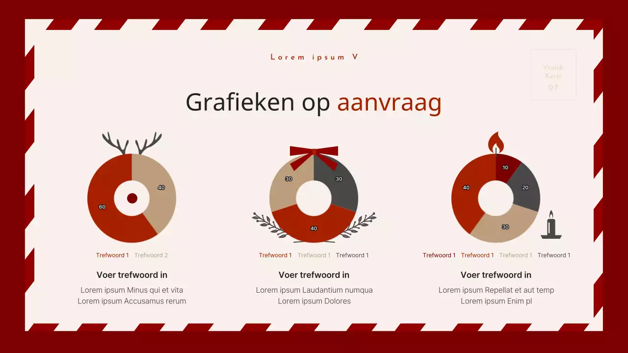 Een gezellige kerst evenementenplanner in rood en beige