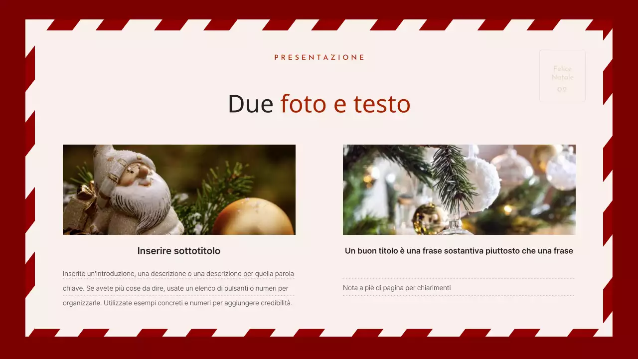 Un accogliente organizzatore di eventi natalizi in rosso e beige