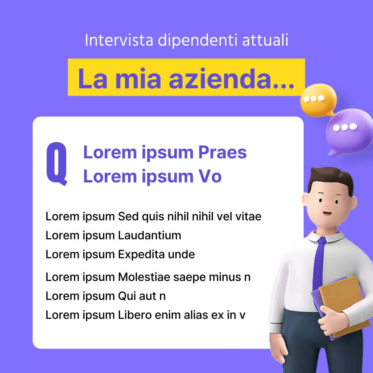 Una semplice presentazione del marchio in 3D in color malva