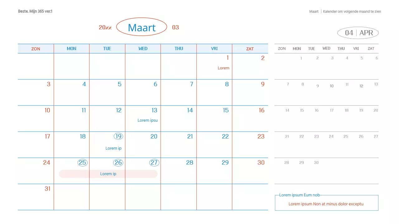 Een trendy GoodNote-kalender in wit en grijs