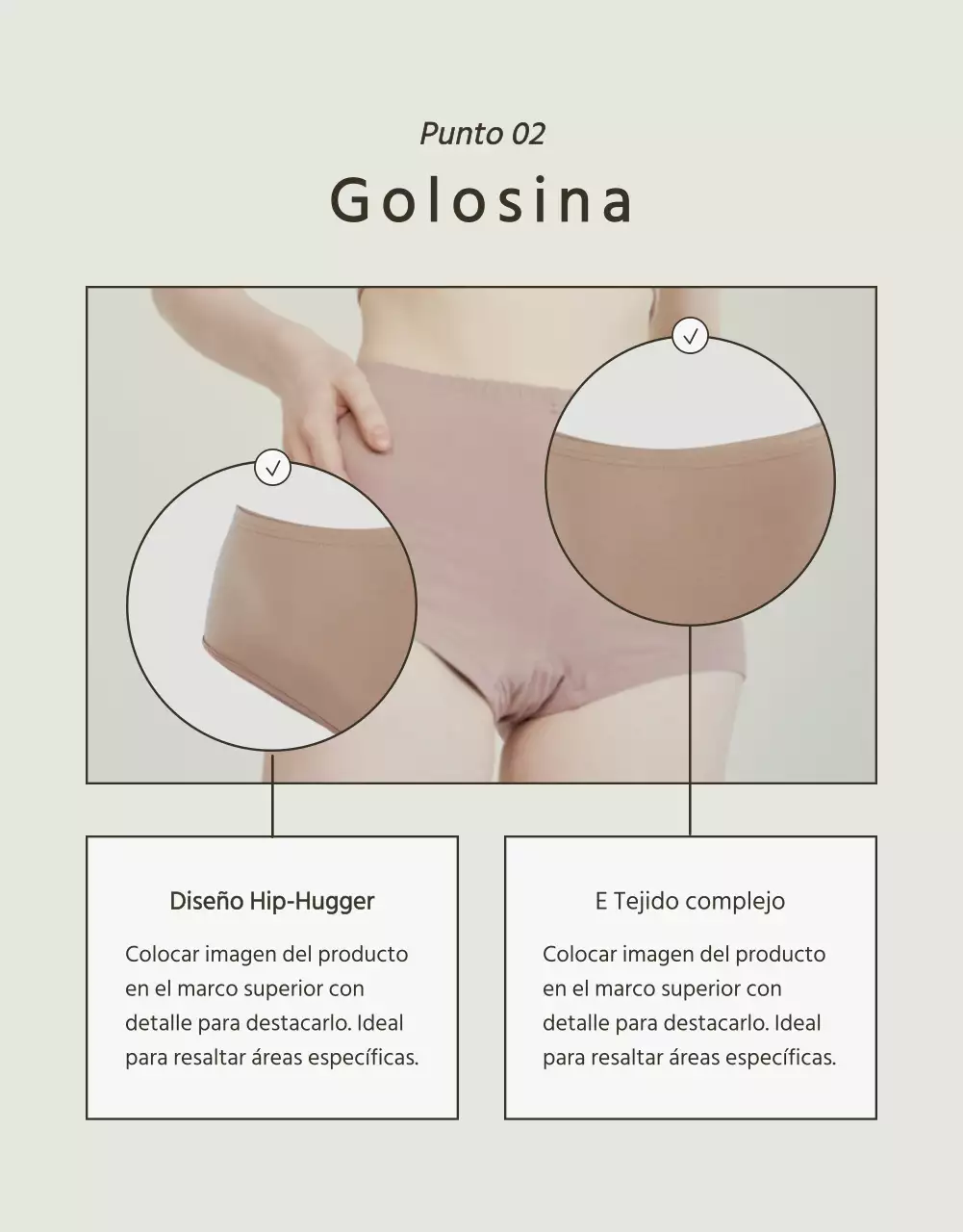 Anuncio de ropa interior simple en blanco y chartreuse