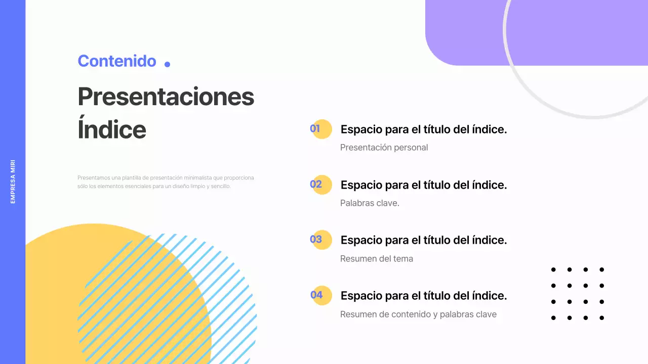 Informe empresarial geométrico en azul y amarillo