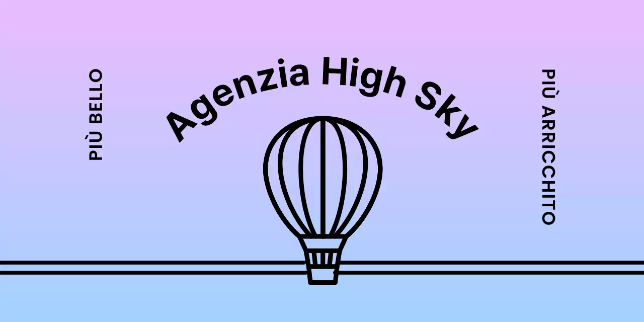 Design con mongolfiera su sfondo sfumato