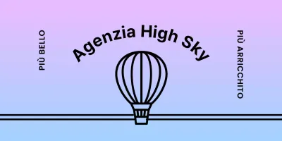 Design con mongolfiera su sfondo sfumato