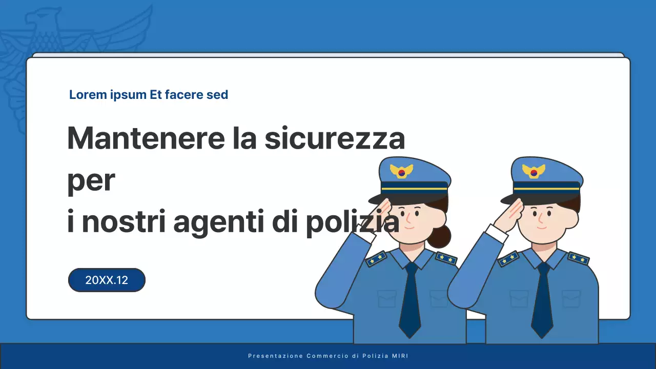 Affissioni di default del bollettino della stazione di polizia in blu e blu navy