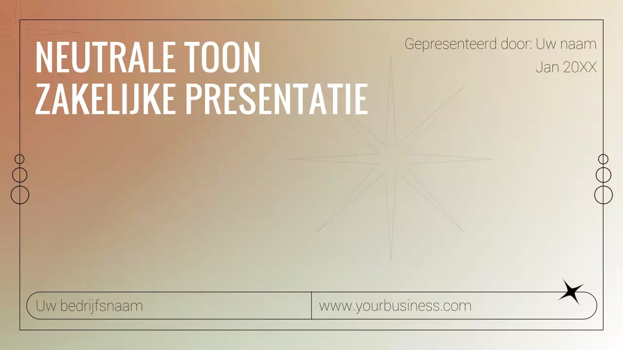 Minimalistisch zakelijk rapport in beige en wit