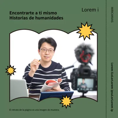 Promueva una sencilla conferencia verde y amarilla de introducción al Año Nuevo