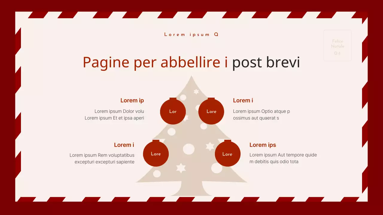 Un accogliente organizzatore di eventi natalizi in rosso e beige
