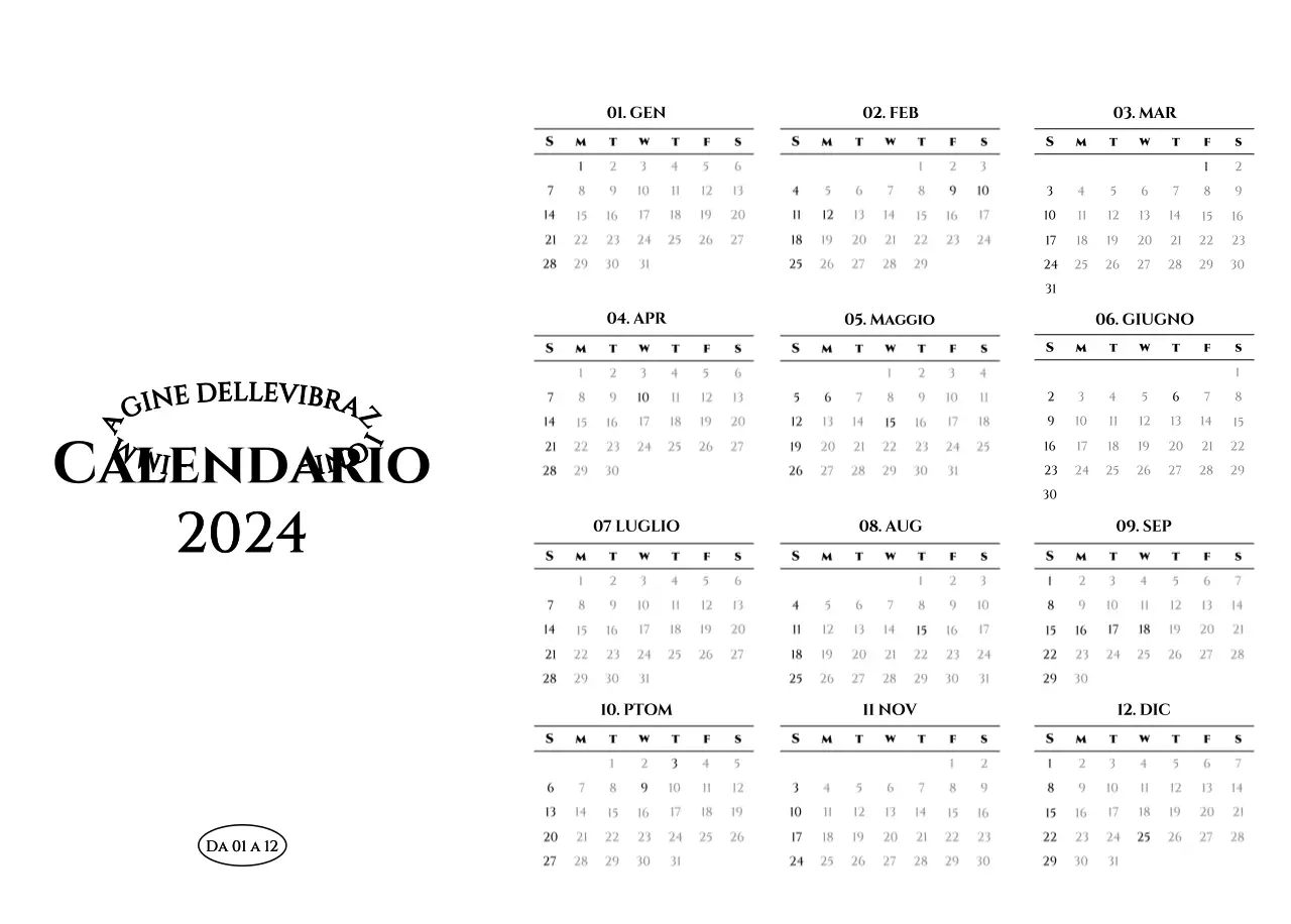 Un calendario dallo stile semplice con un concetto di fotografia di viaggio emozionale