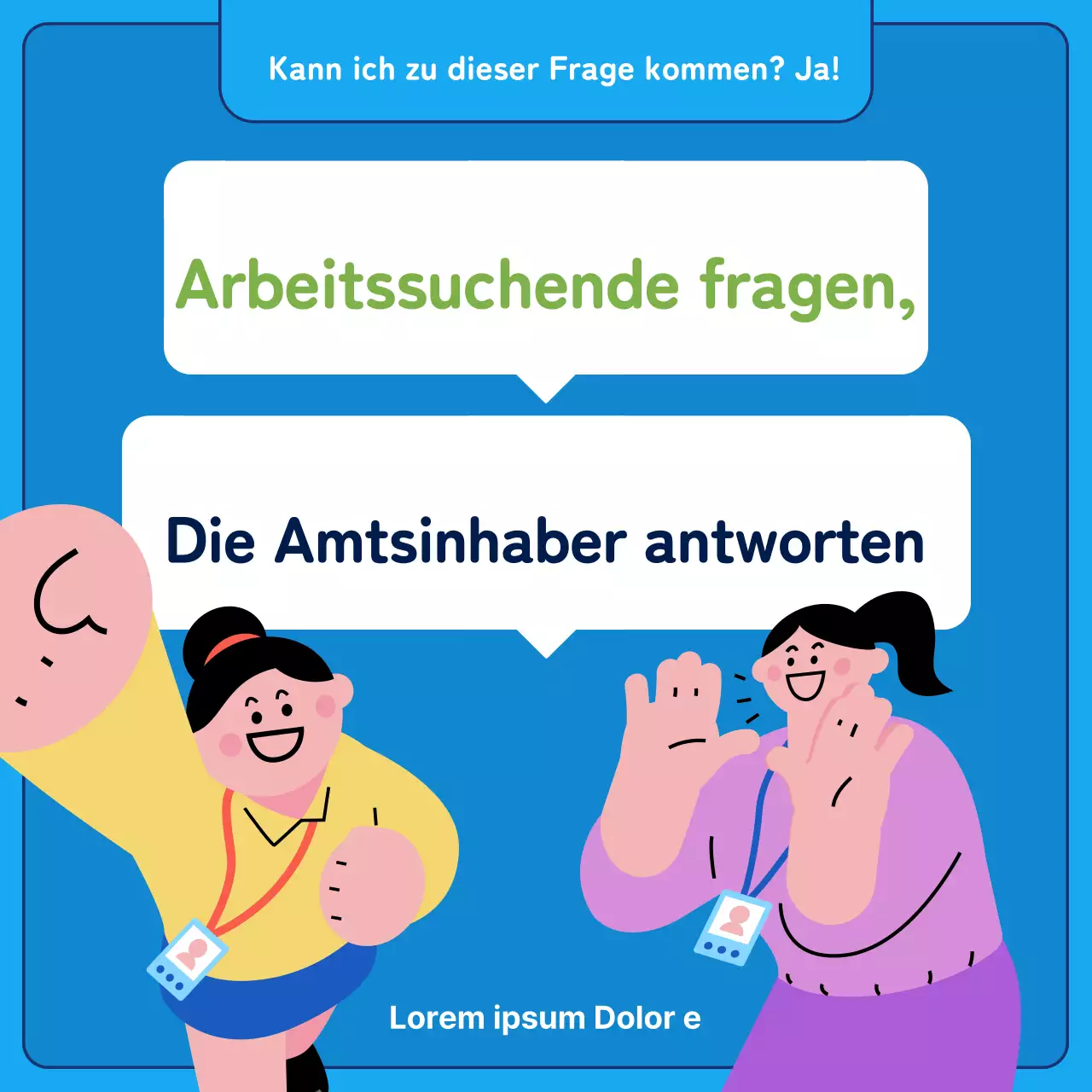 Über das kitschig blaue und chartreuse Interview mit dem Amtsinhaber