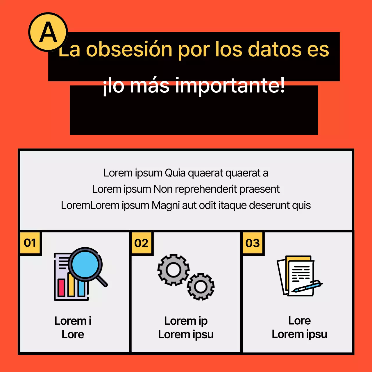 Promocione ofertas de empleo con sencillos bocadillos de color naranja