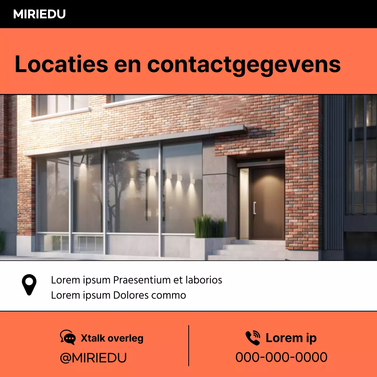 Promoot schoolvakantiespecials in oranje en zwart.