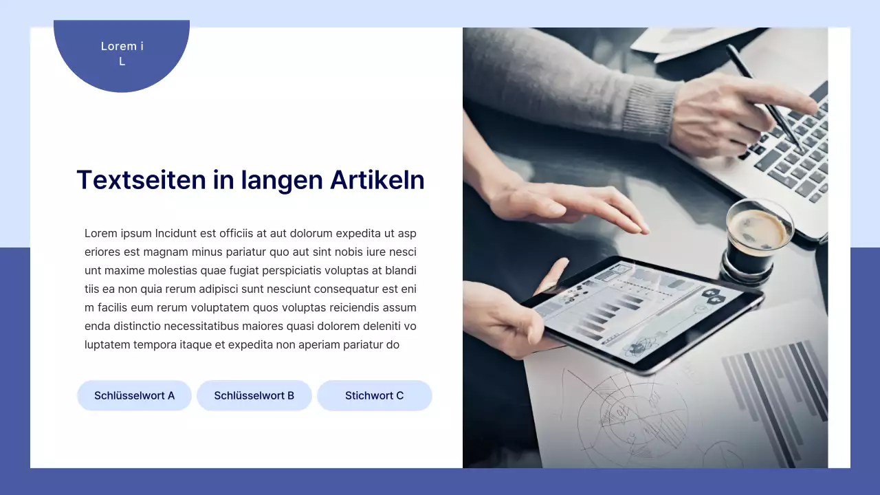 Ein einfacher Geschäftsplan in Blau