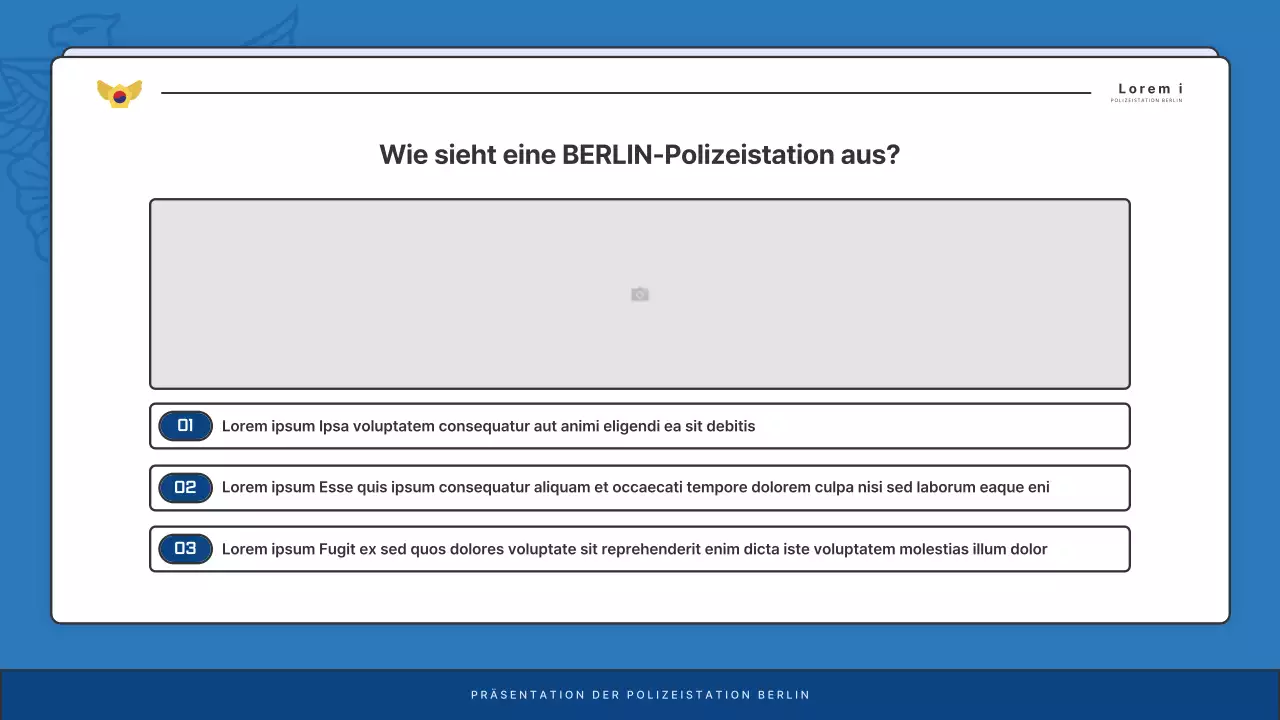 Standard-Newsletter der Polizeidienststelle in Blau und Marineblau