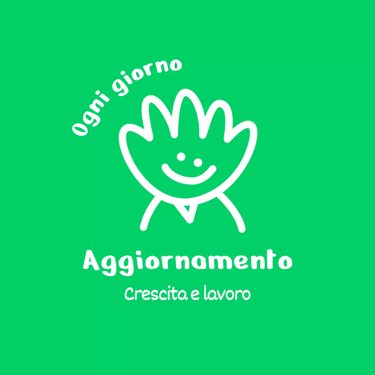 Design circolare con carattere manuale