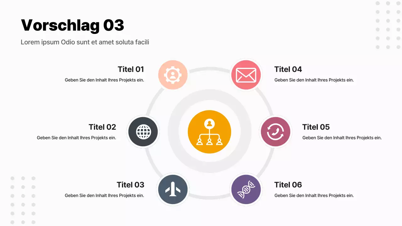 Ein moderner Ideenprozessbrief in Lila