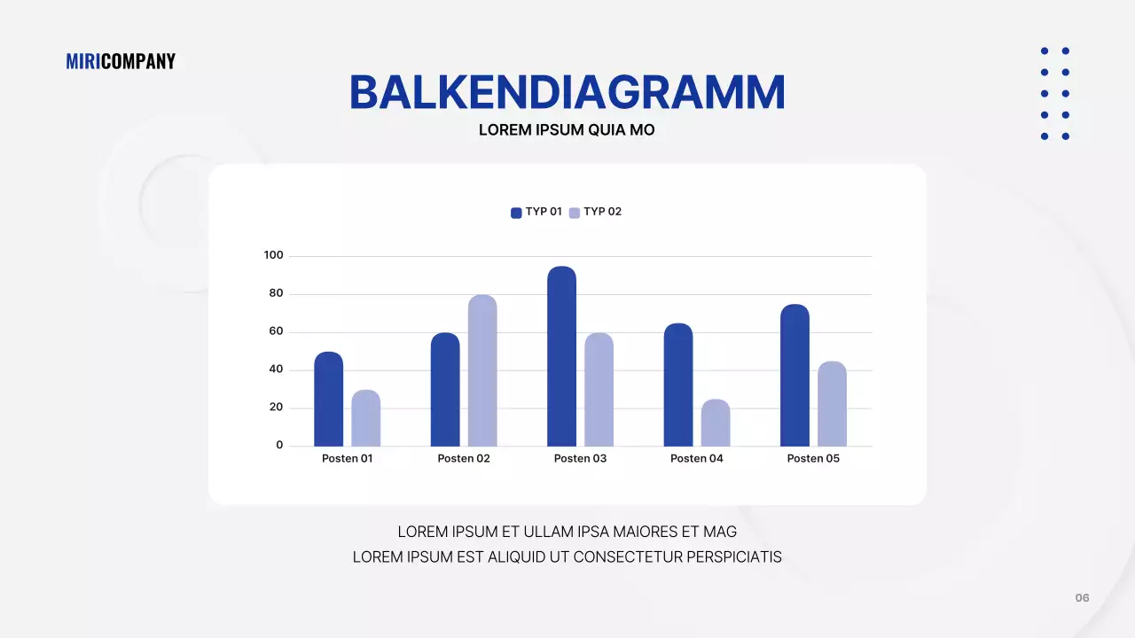 Eine graue, einfache Geschäftspräsentation