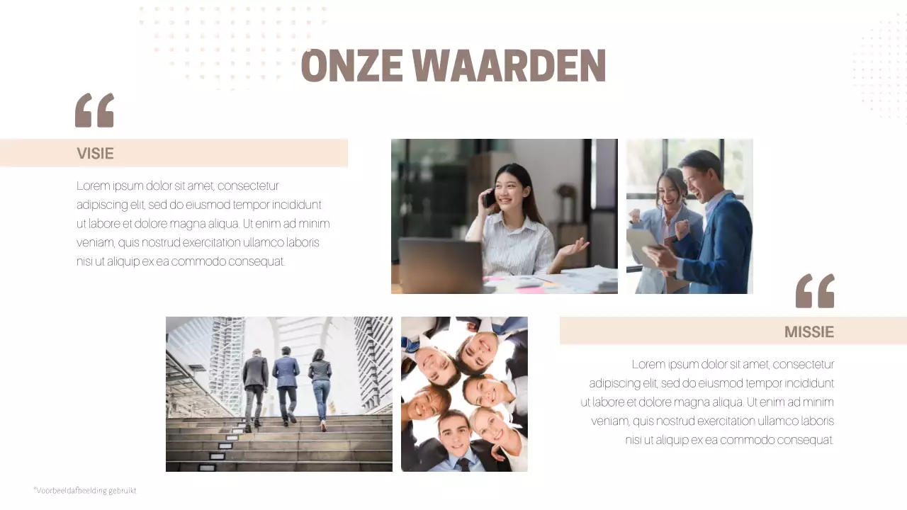 Klassieke zakelijke materialen in beige en bruin