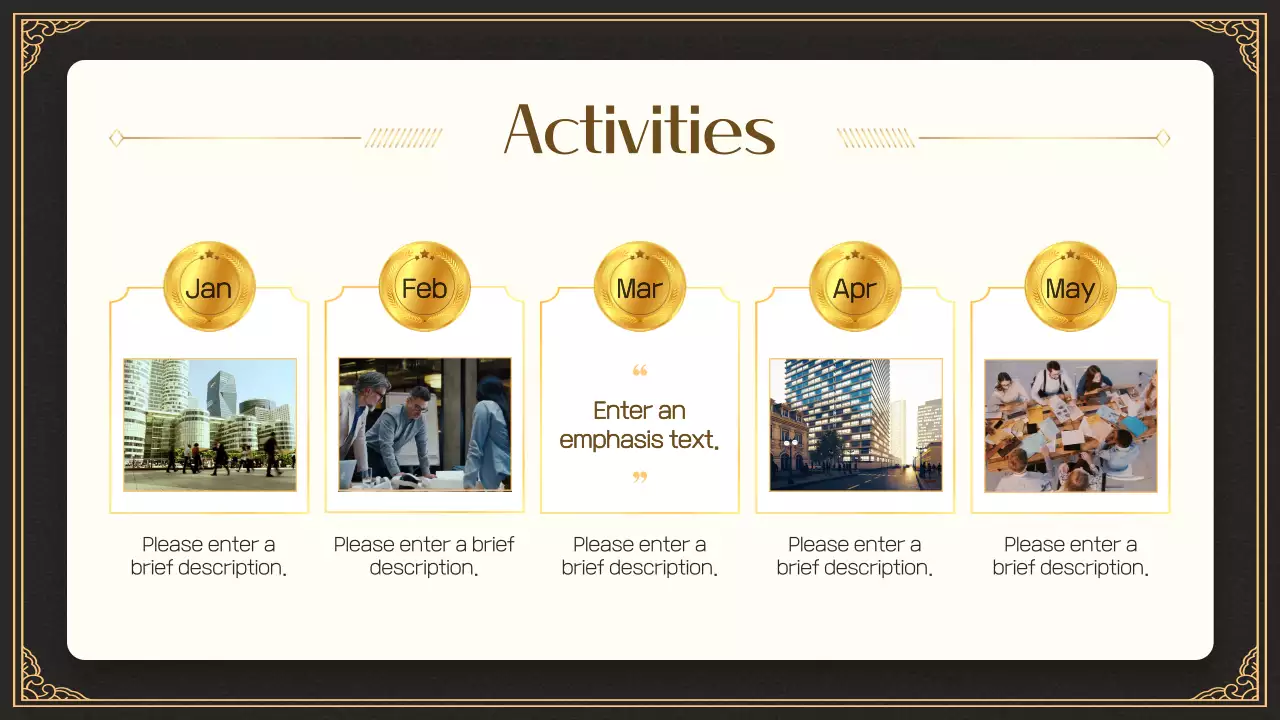 골드 엘레강트 세레모니 템플릿 가이드 프레젠테이션